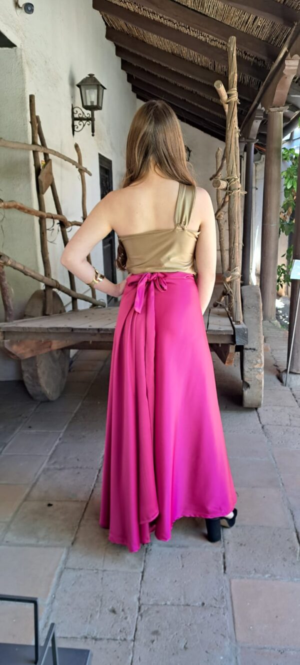 Falda envolvente Fucsia Seda - Imagen 3