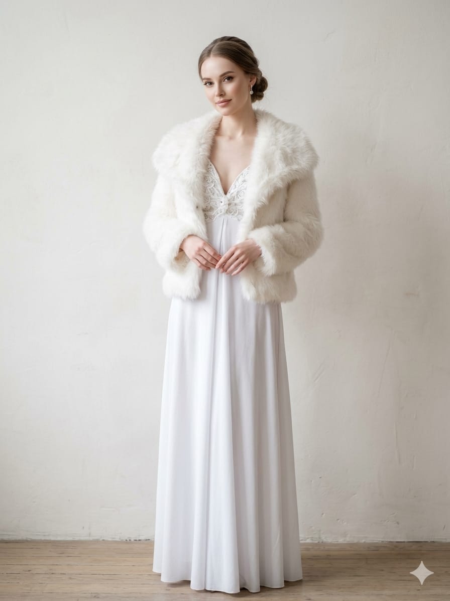 Chaqueta peluda blanca 1 Chaqueta peluda blanca