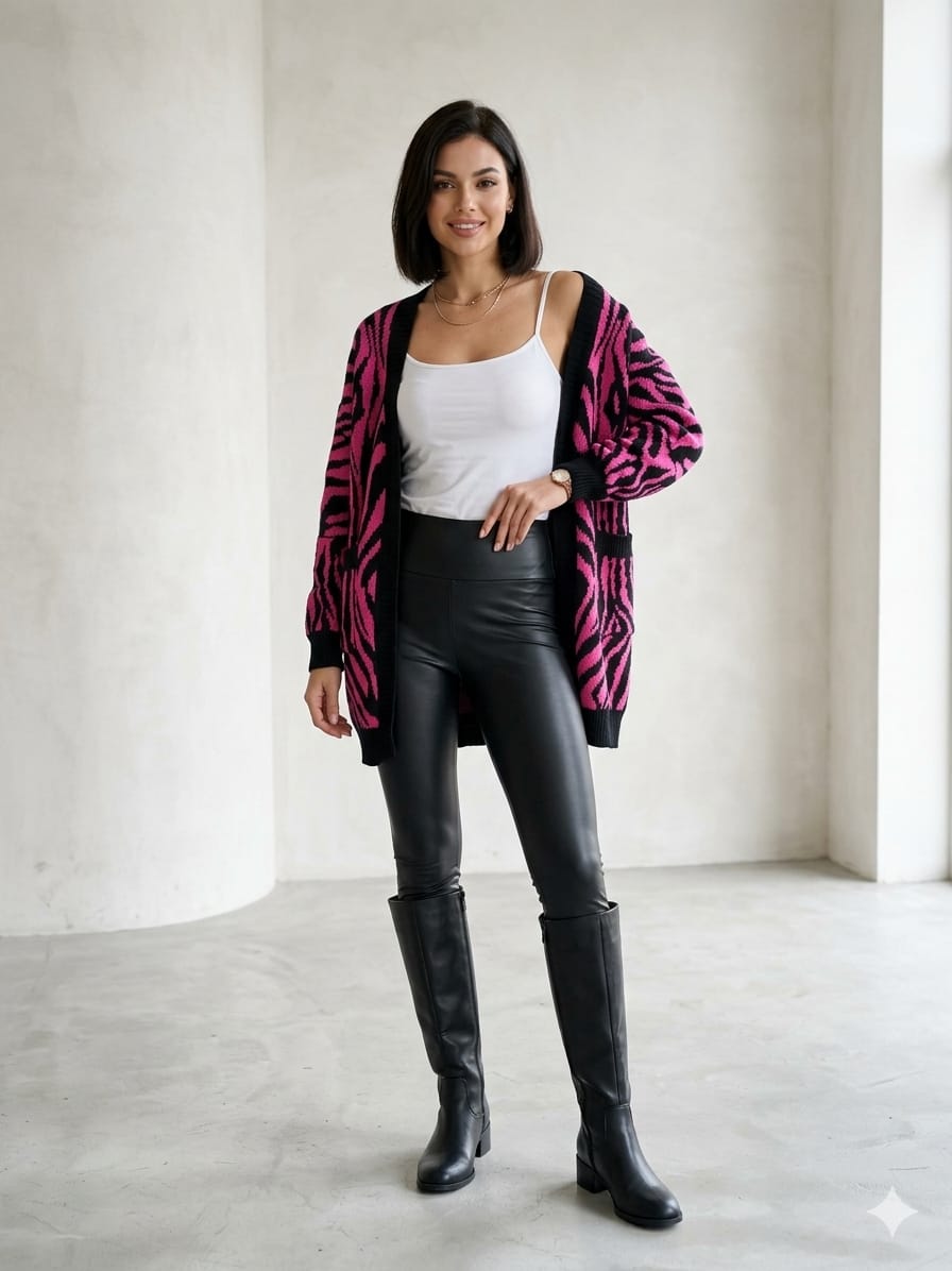 Chalecón Zebra Fuscia 1 Chalecón Zebra Fuscia