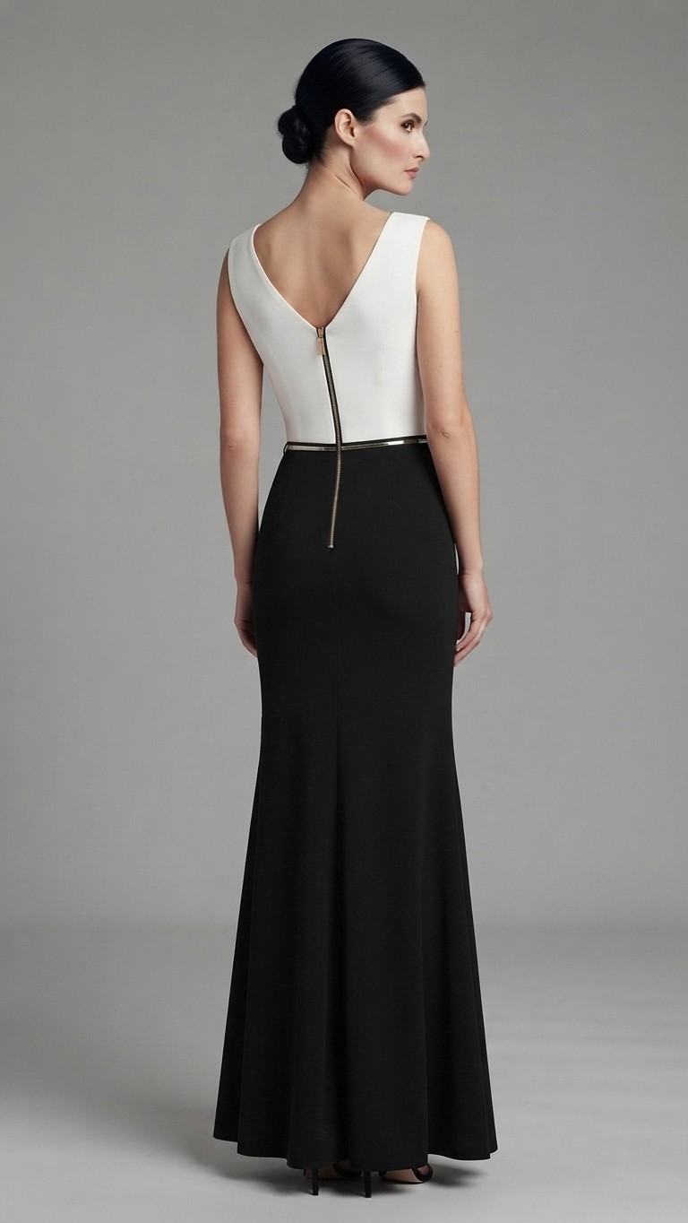 Vestido Bicolor Dualidad Glam 2 Vestido Bicolor Dualidad Glam - Imagen 2